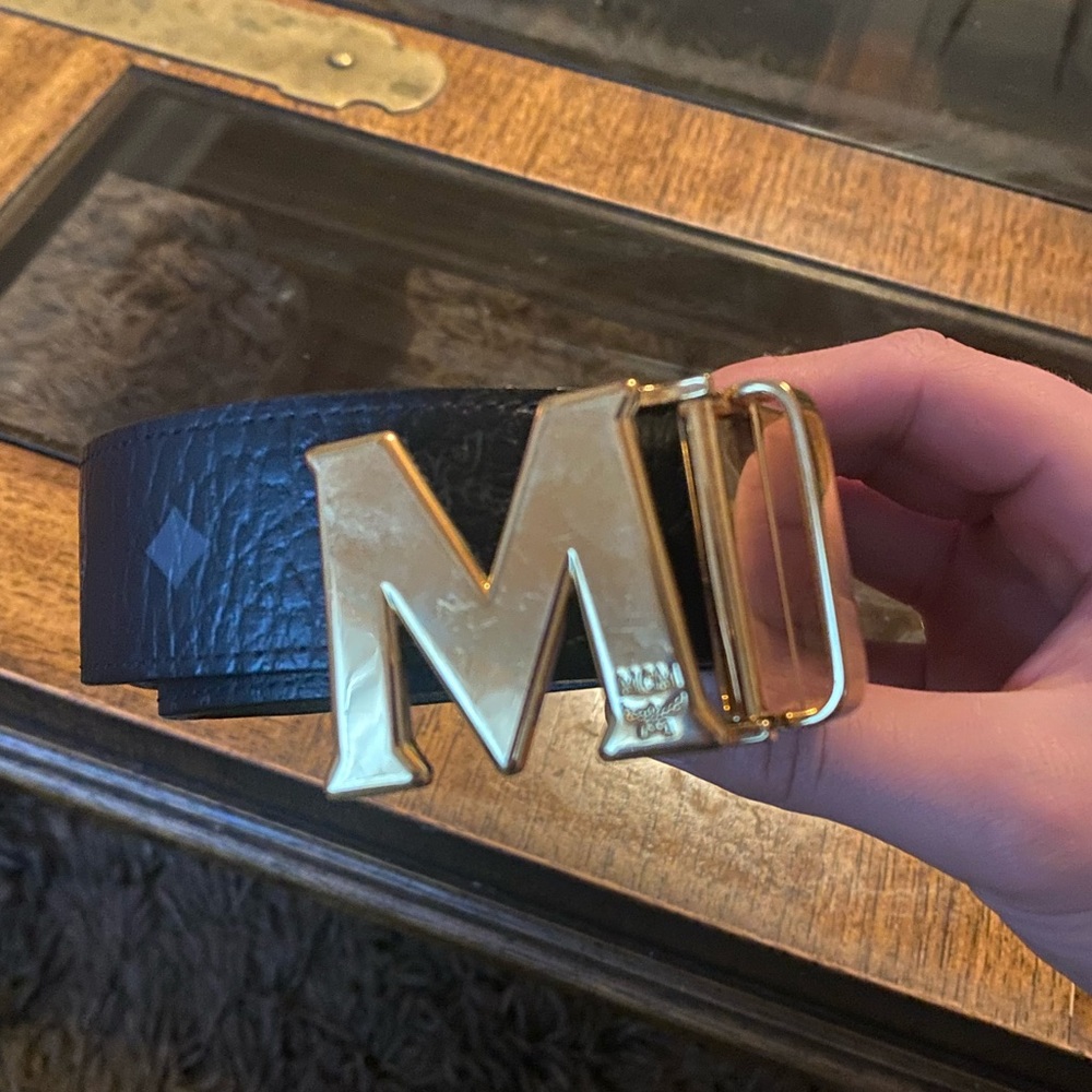 Authentic MCM belt worn twice cut to size